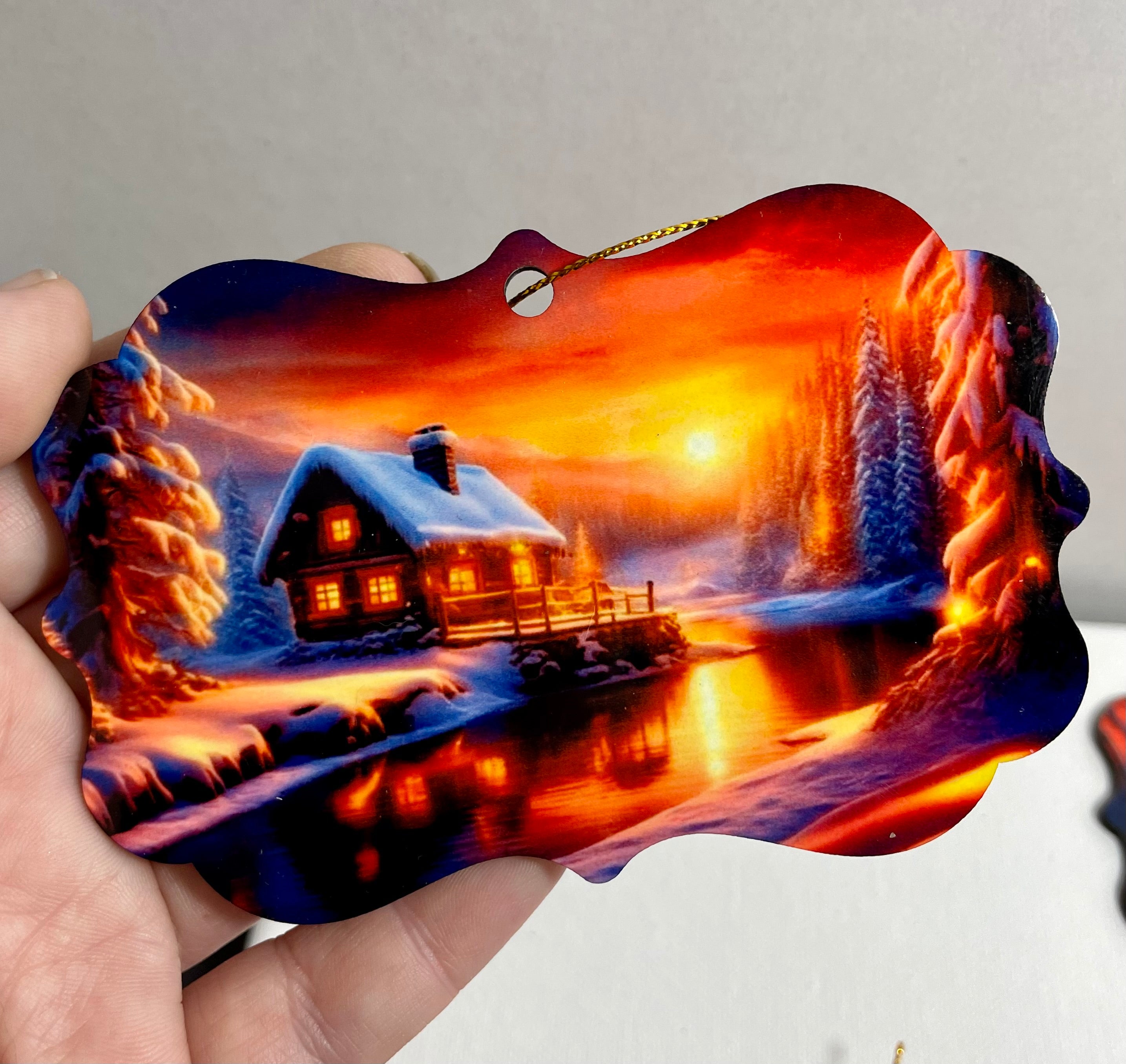 Winter Landscape Ornament Set