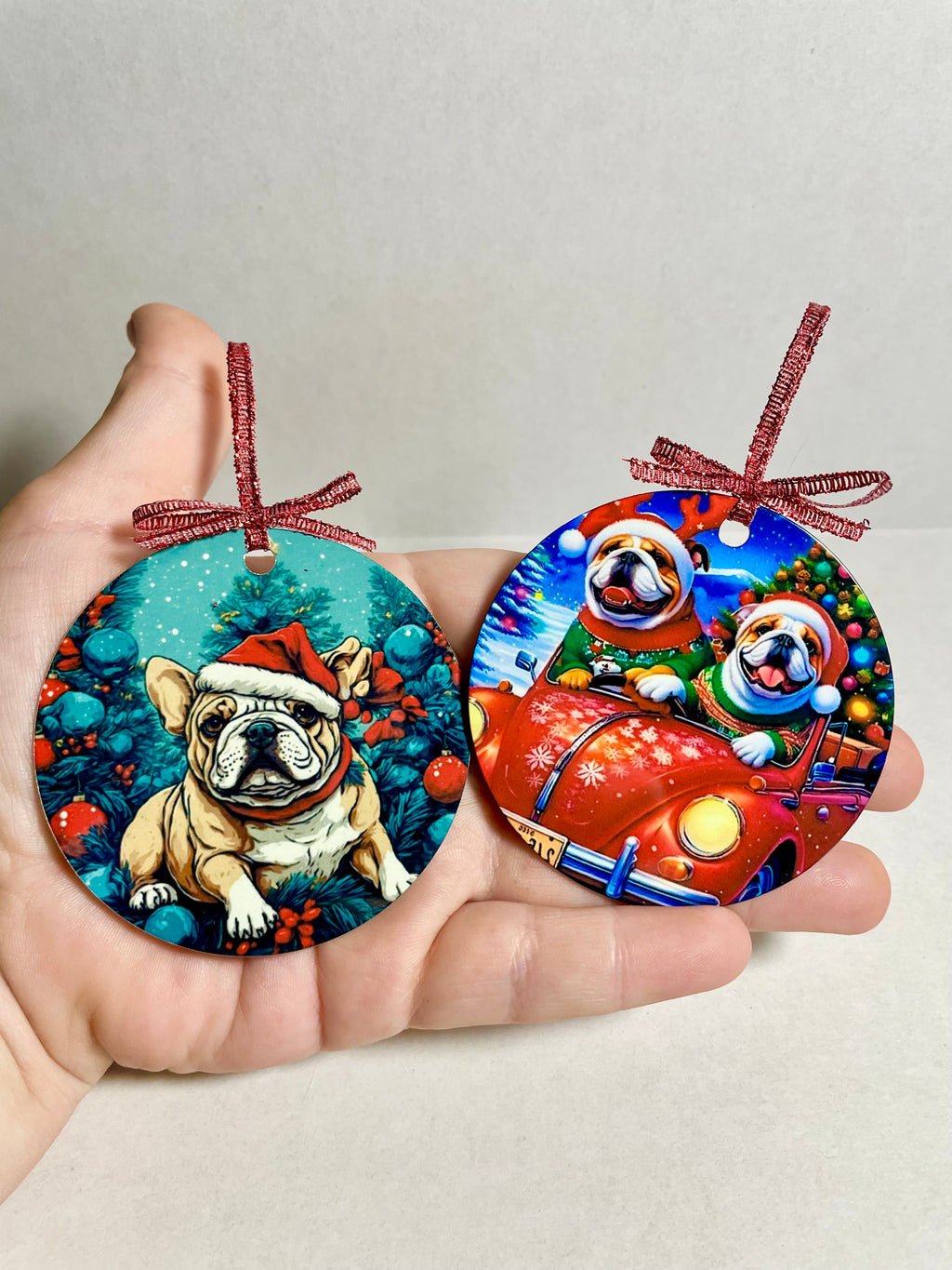 Bulldogs Metal Ornament Set