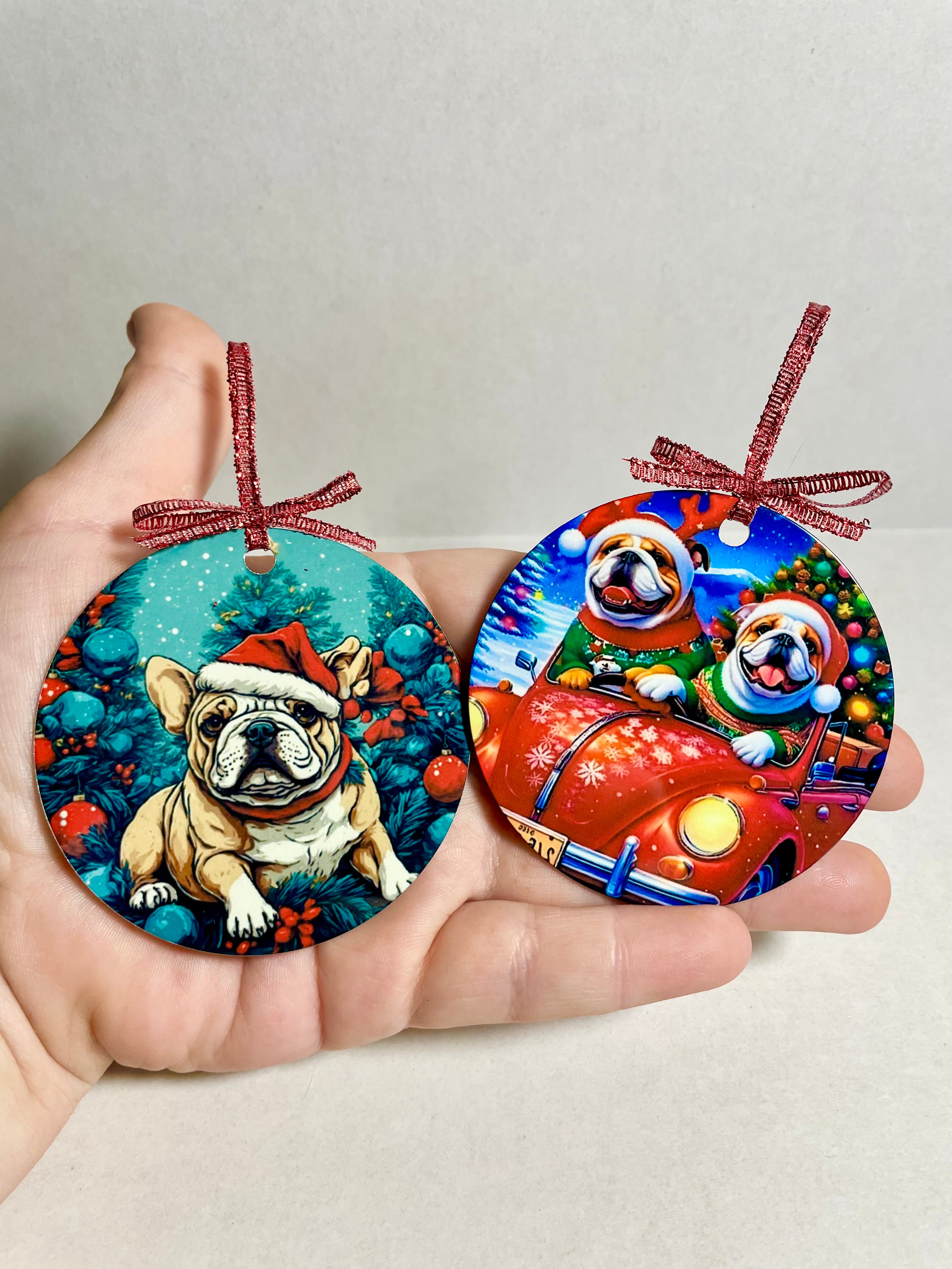 Bulldogs Metal Ornament Set