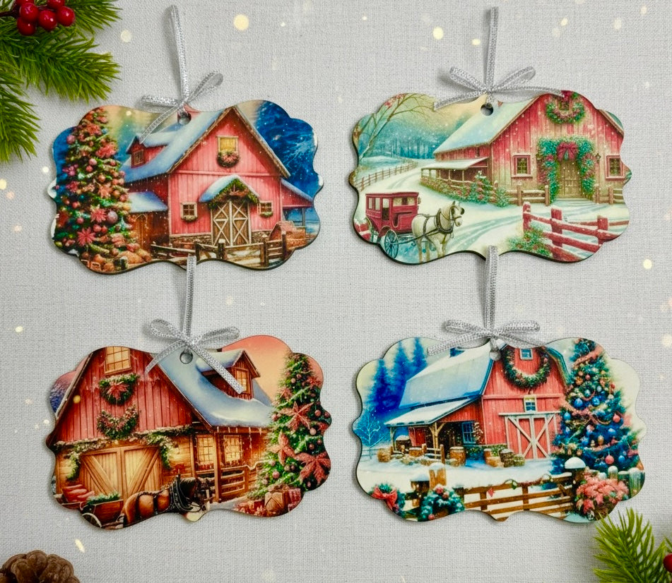 Rustic Christmas Ornament Set