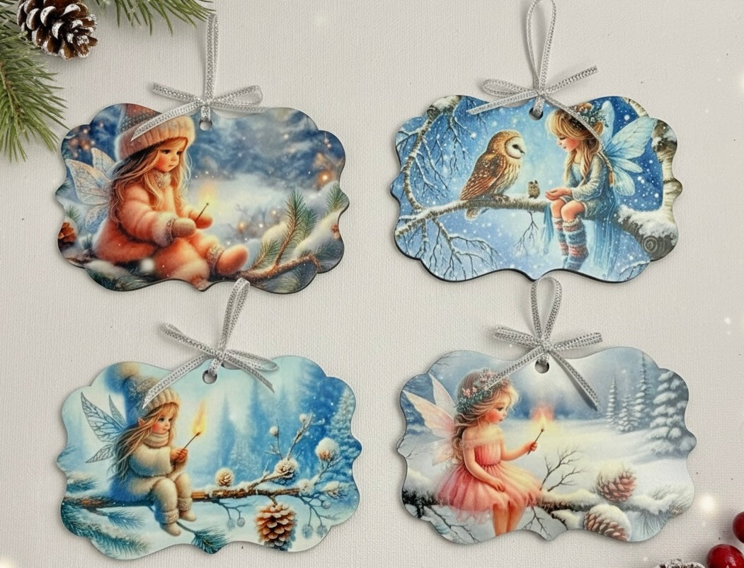 Christmas Fairies Ornament Set