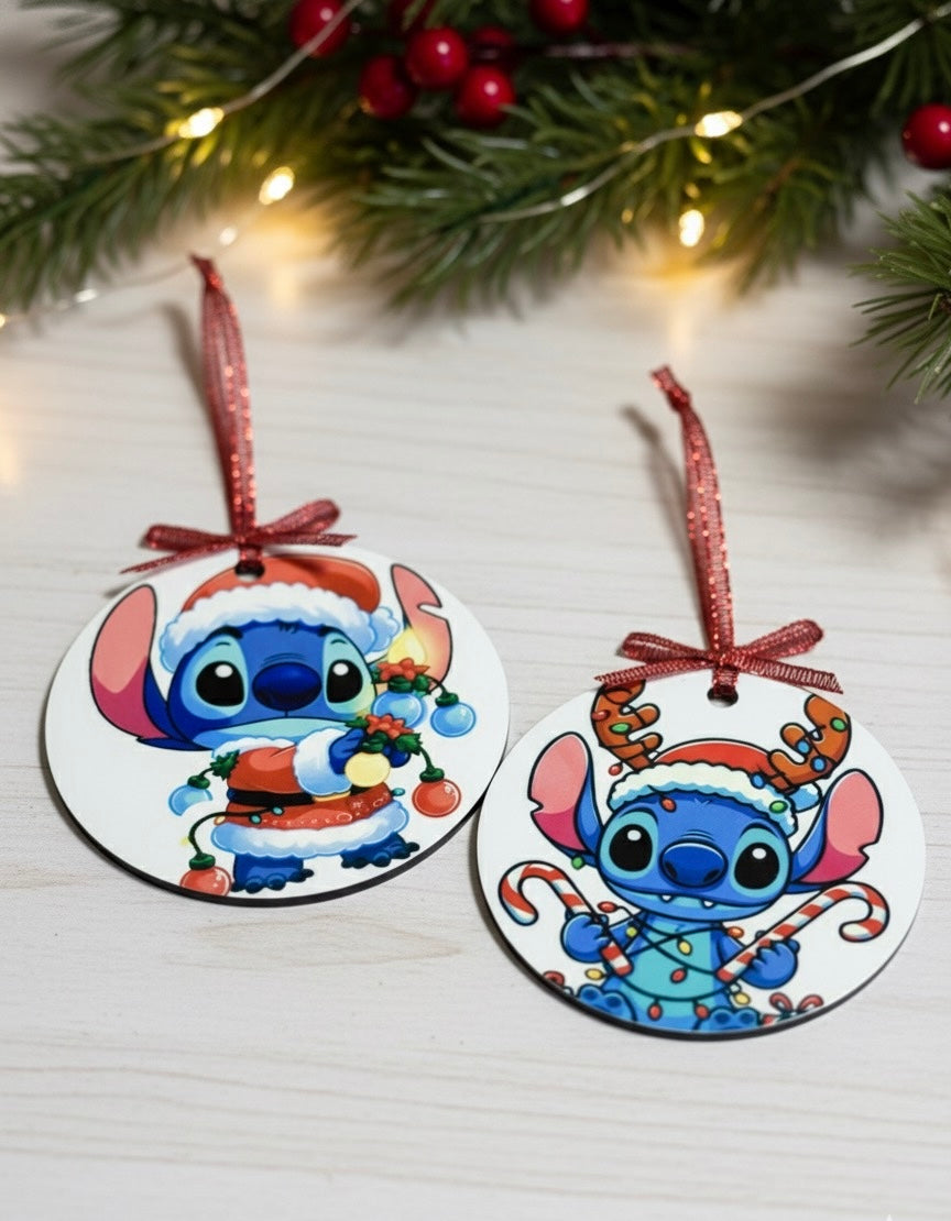 Stitch metal ornament set
